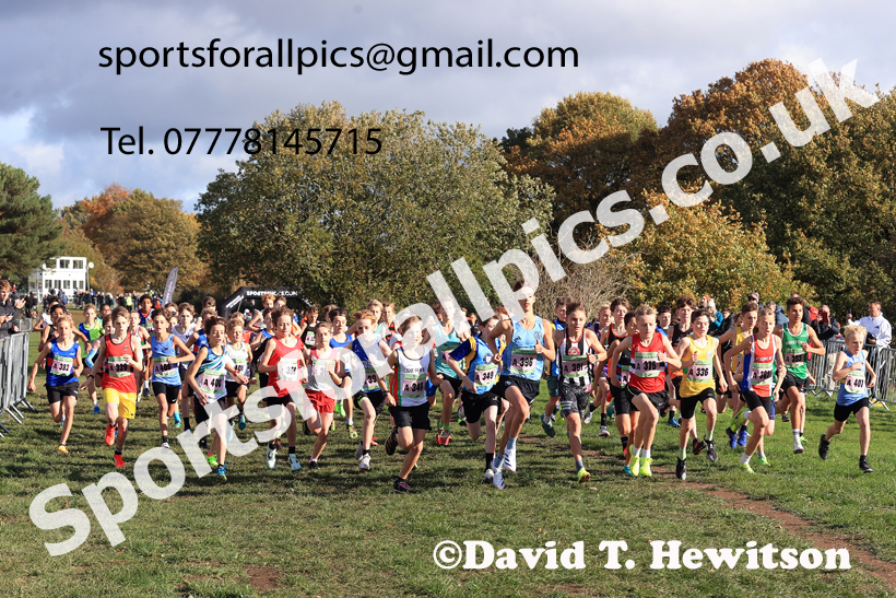 Boys Under-13s 2025 National Cross Country Relays, Berry Hill Park, Mansfield. Photo: David T. Hewitson/Sports for All Pics